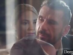 Deeper. Gorgeous gold digger is seduced by boyfriend's dad